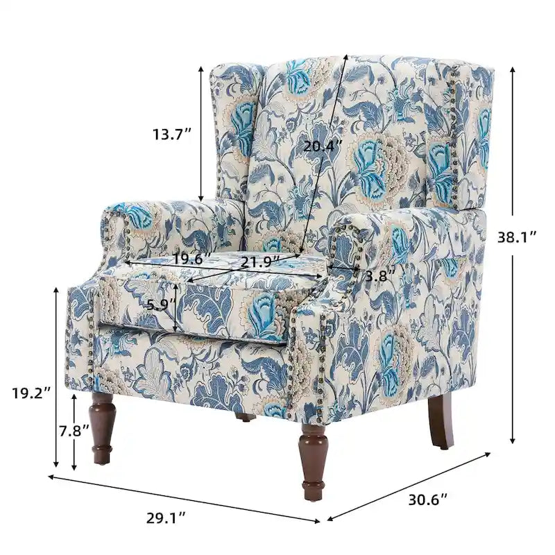Pair of Stylish Upholstered Accent Chairs with Patterns for Living Room - image 24