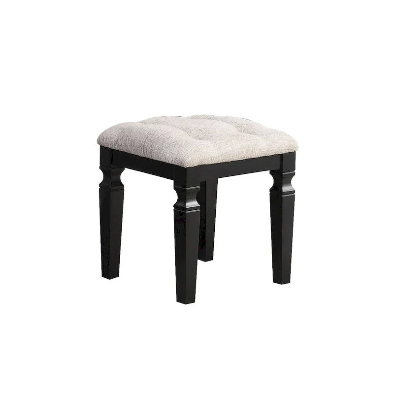 Fabric and Wood Vanity Set with Matching Stool - image 20