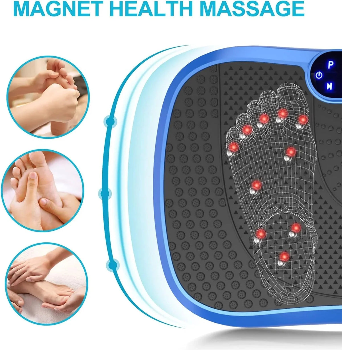 Vibration Plate Fitness Platform Exercise Machine Vibrating Lymphatic Drainage Shaking Full Body Shaker Workout Vibrate Stand Shake Board Sport Gym for Weight Loss Fat Burner for Women Men - image 16