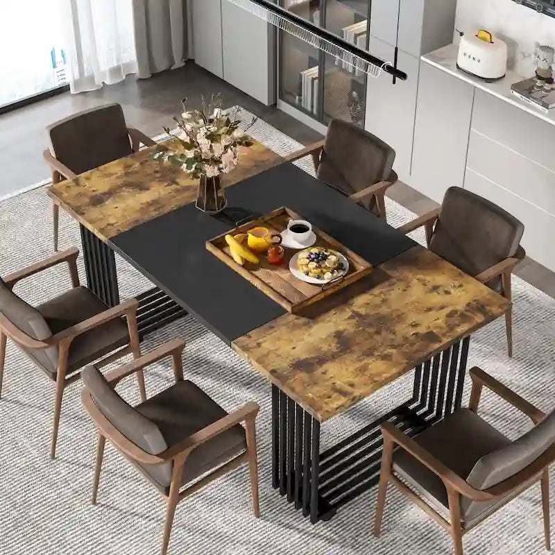 Contemporary 70.8-Inch White Dining Table for 6-8 Guests - image 21