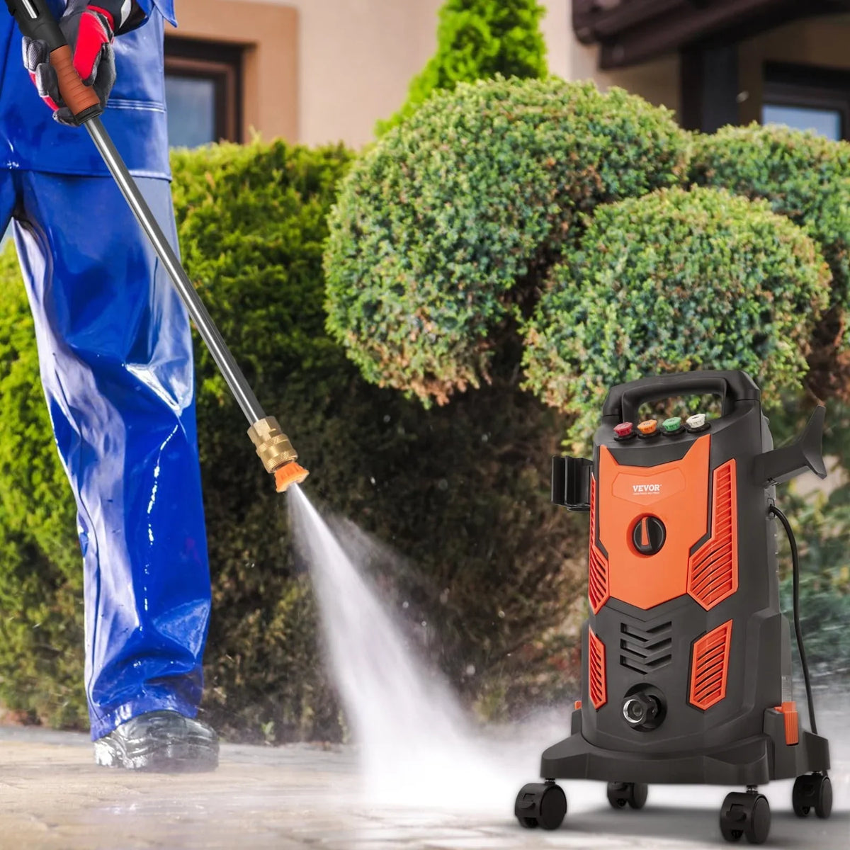 BENTISM Electric Pressure Washer 2300 PSI 1.9 GPM 1900W Cold Water Wheeled - image 1