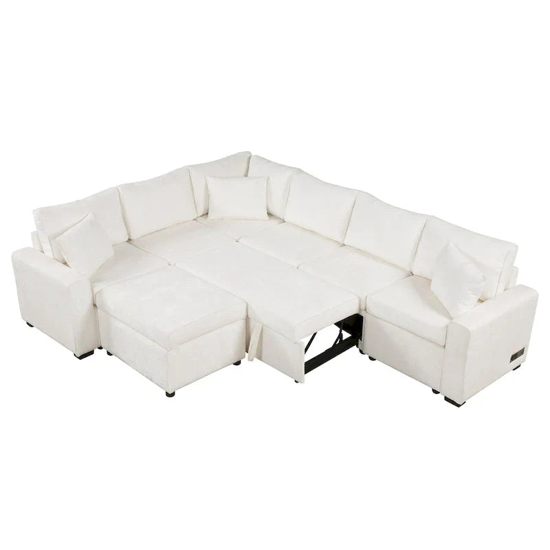 Sectional Sofa Pull-out Sofa Bed Sleeper - image 9