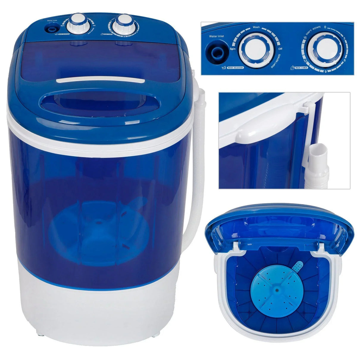 Veado Portable Mini Laundry Washer / 9lbs Capacity Compact Washing Machine / Ideal for Dorm Rooms, Apartments & RVs - image 7