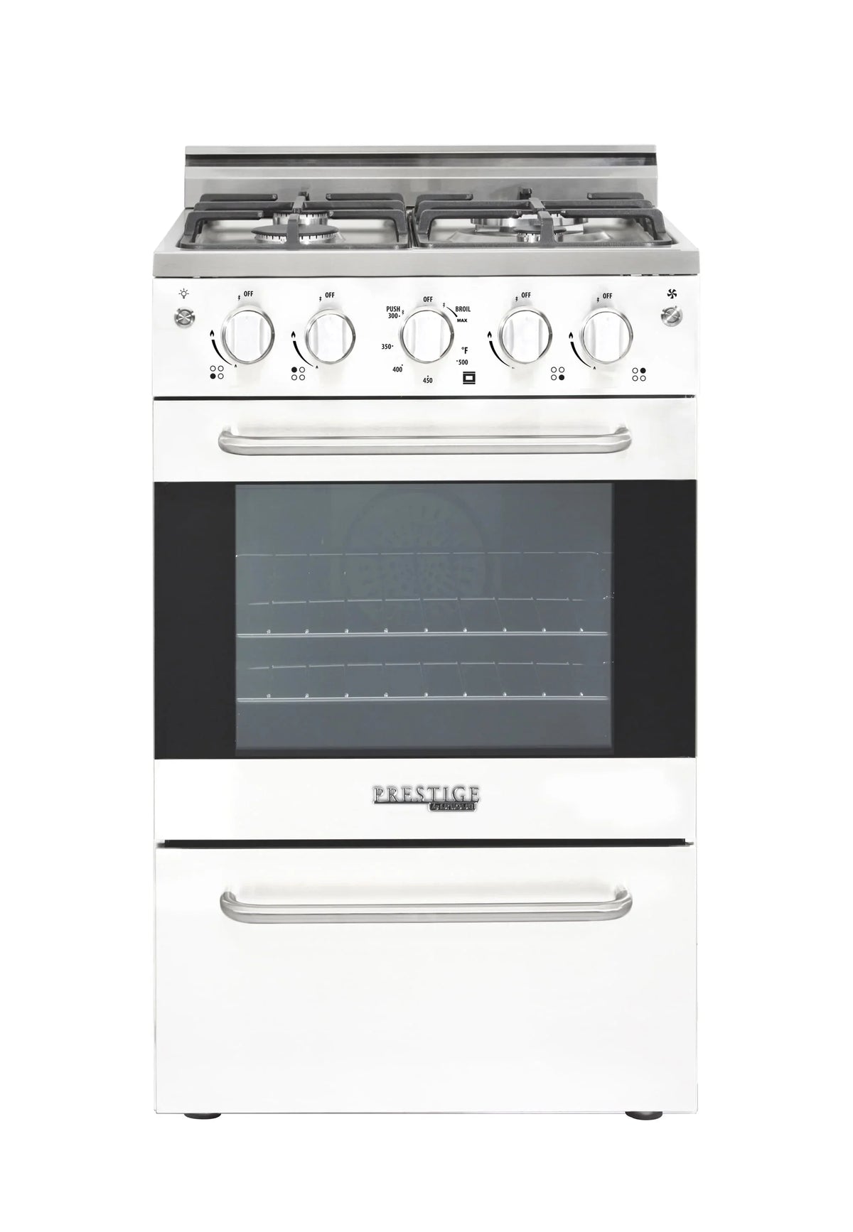 Prestige 20 in. 1.6 cu. ft. Gas Range with Convection Oven and Sealed Burners in Midnight Black - image 12
