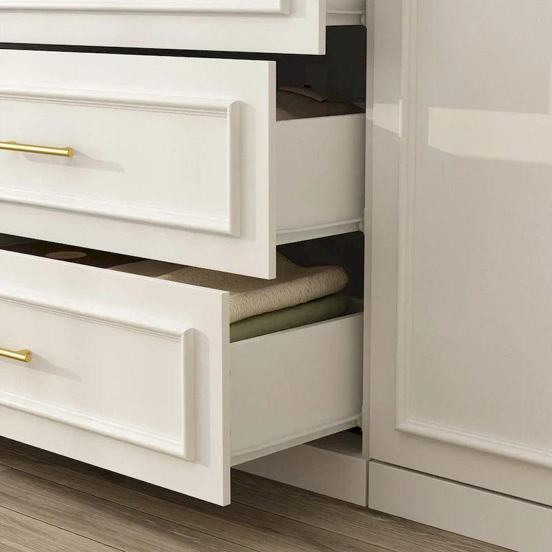 74.8-Inch Tall Large Modular Wardrobe Closet with Glass Doors - image 18