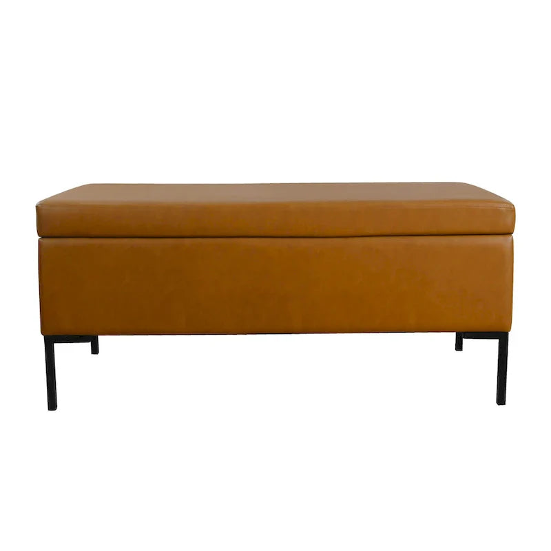 HomePop Metal-Leg Storage Bench - image 3
