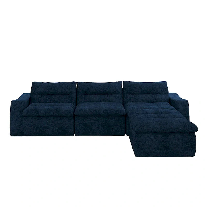 116.26 Modular Foam L-Shaped Sofa - Versatile Free Combination, No Assembly Required & Ergonomic Support (Available in 4 or 6-Seater) - image 26