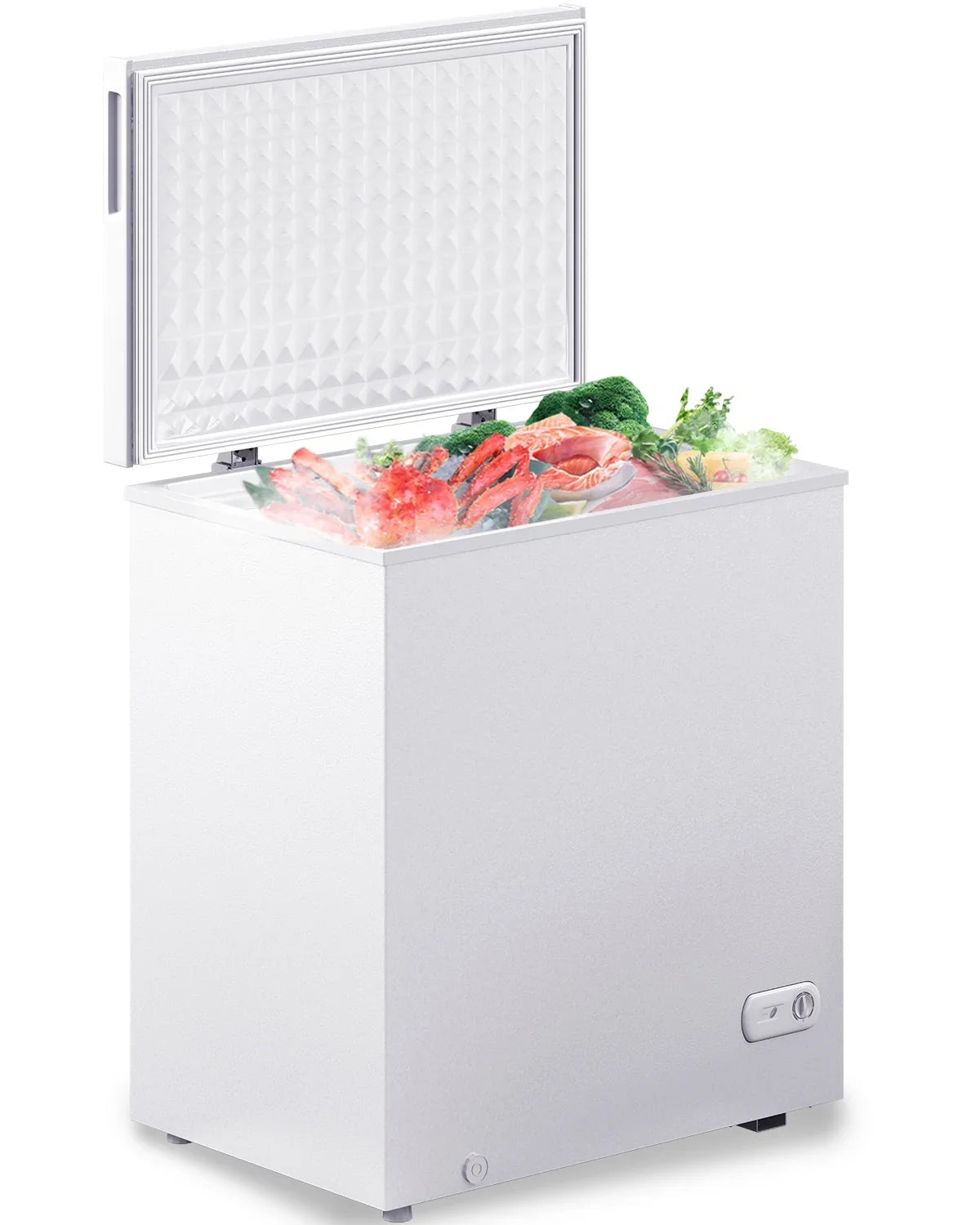 Muhub 10.0 Cu Ft Chest Freezer, Deep Freezer with Removable Baskets, Adjustable Temperature,White - image 5
