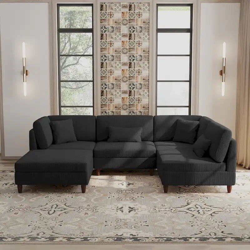Modular Sectional Sofa with Ottoman and Configurable Design - image 4