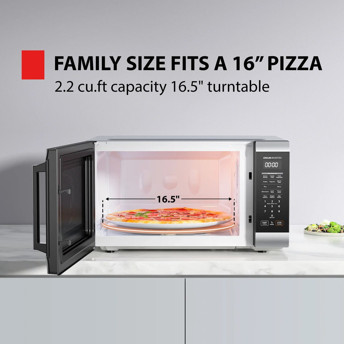 Toshiba 2.2 cu. ft. 24.4'' Microwave Oven in Stainless Steel - image 2
