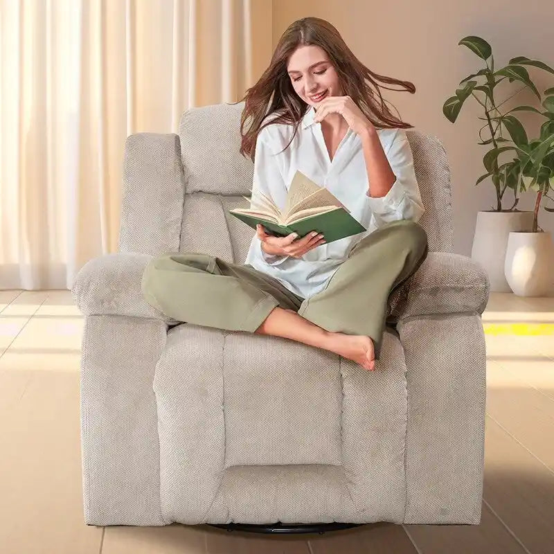 Upholstered Recliner with Rocking and Swiveling Features - image 39