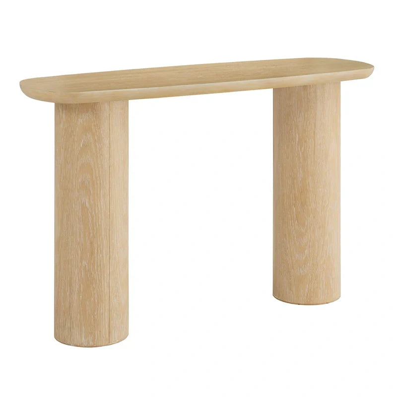 Edo Modern Oak-Finished Sofa Table with Durable Column Base by iNSPIRE Q - image 2