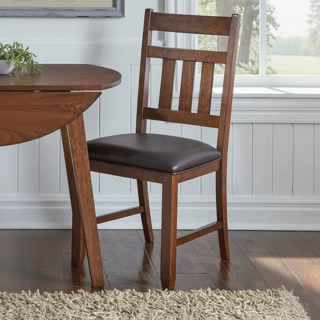 Set of 2 Simply Solid Karlina Honey Wood Dining Chairs - image 1