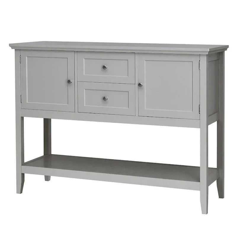 Modern Wooden Sideboard Buffet Cabinet with Drawers & Open Shelf - image 15