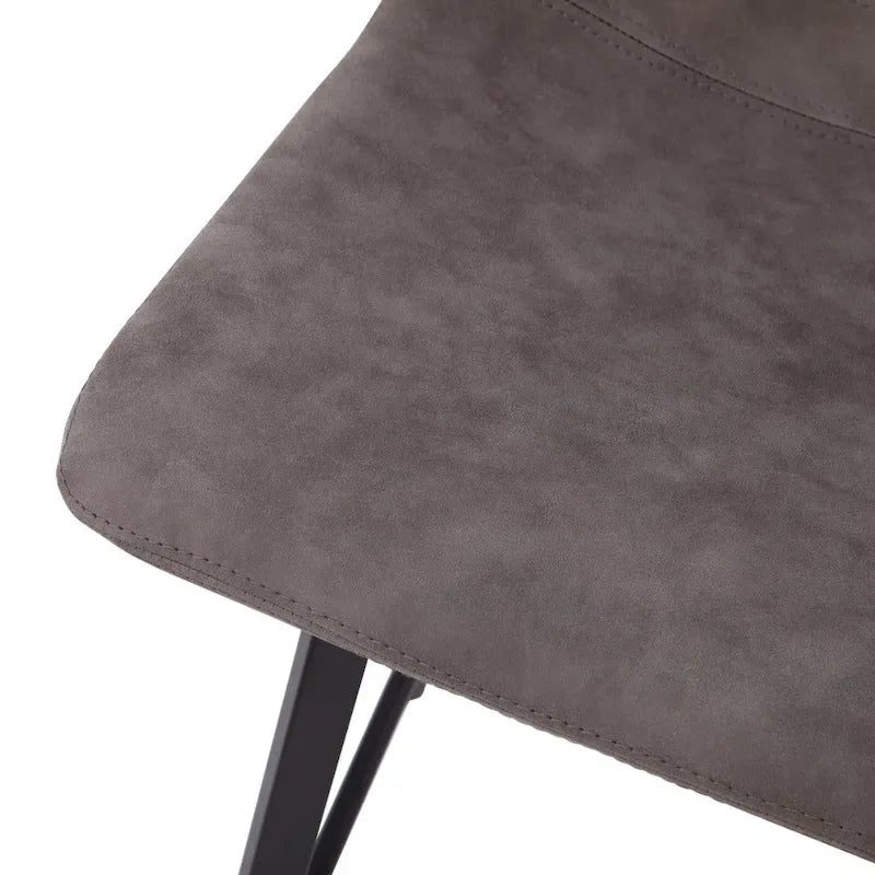 Pair of Armless Upholstered Metal Counter Stools - image 24