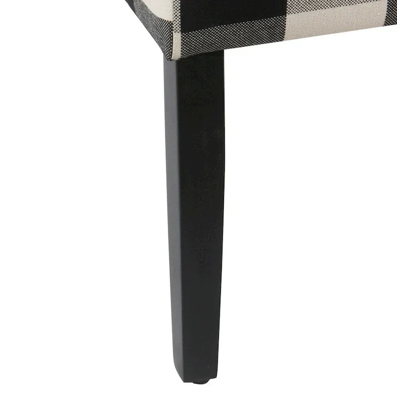Set of 2 HomePop Black Plaid Parsons Dining Chairs - image 9