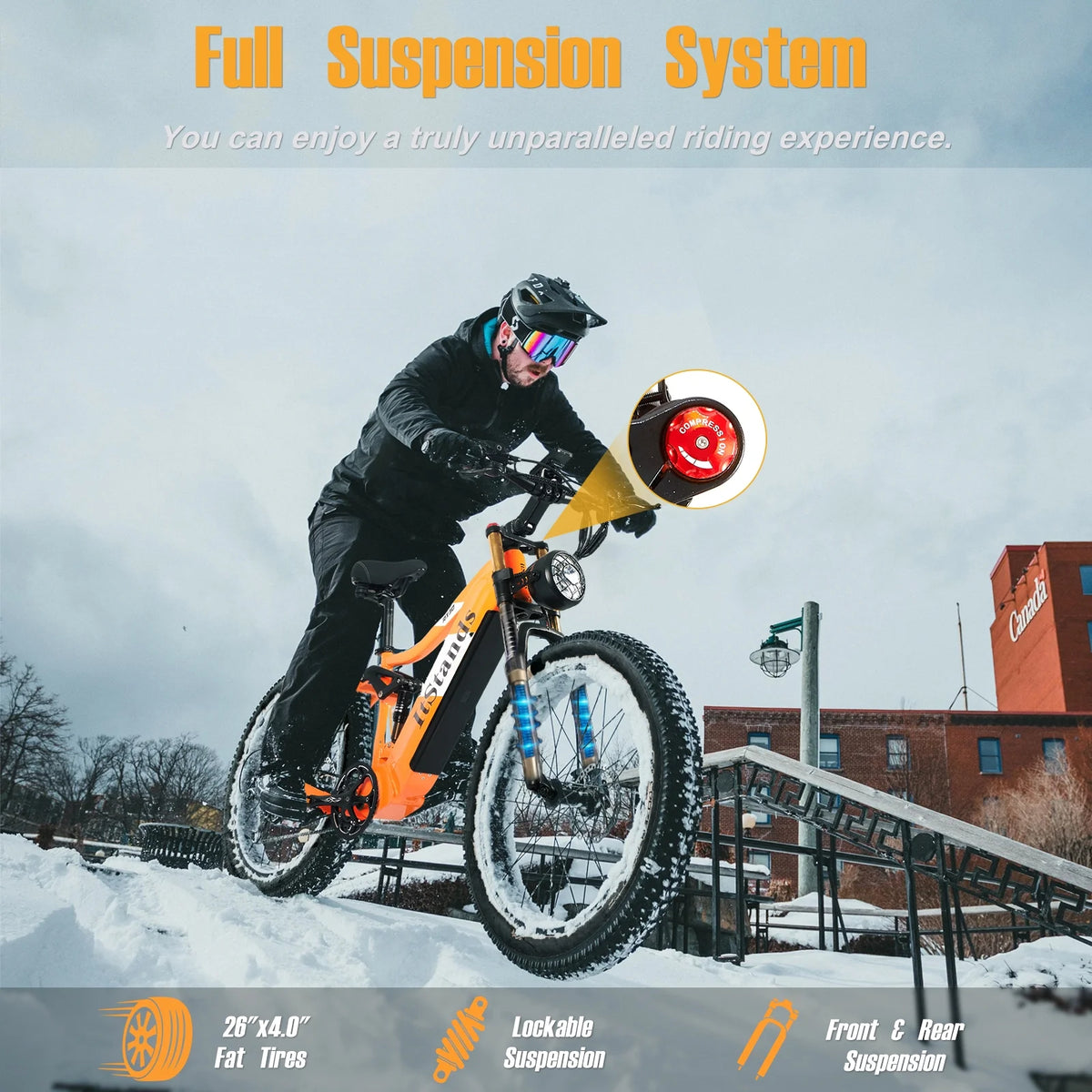 Electric Bike for Adults 26'', 1000W E - Mountain Bike 48V 30/20ah UL2849 Removable Battery, Fat Tire Ebike up to - image 22
