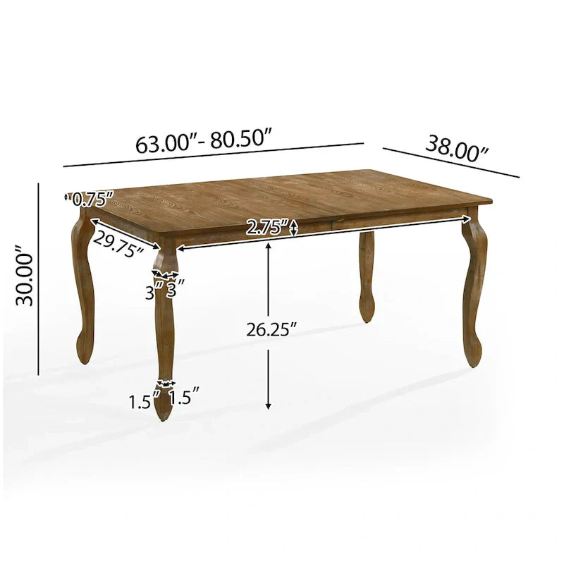 7-Piece French Country Dining Set with Butterfly Leaf Extension - image 38