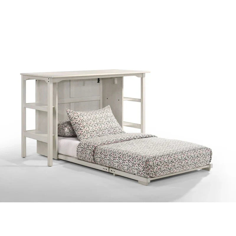 Murphy Desk Bed with Built In Shelves USB Charging and Foldable Design - image 2