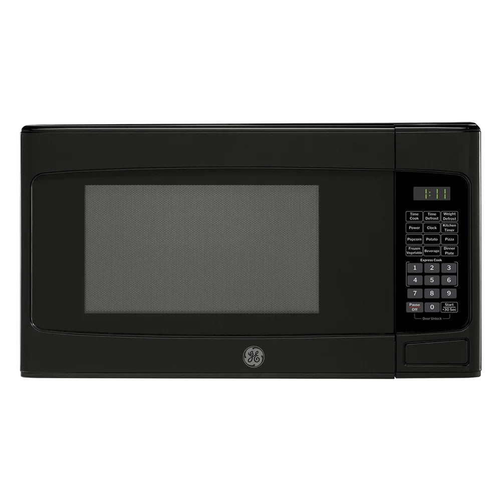 GE GCST11N1WSS 1.1 cu. ft. Countertop Microwave Oven 950 Watts Stainless Steel Bundle with 2 YR CPS Enhanced Protection Pack and Deco Chef Pair of Red Heat Resistant Oven Mitt - image 10