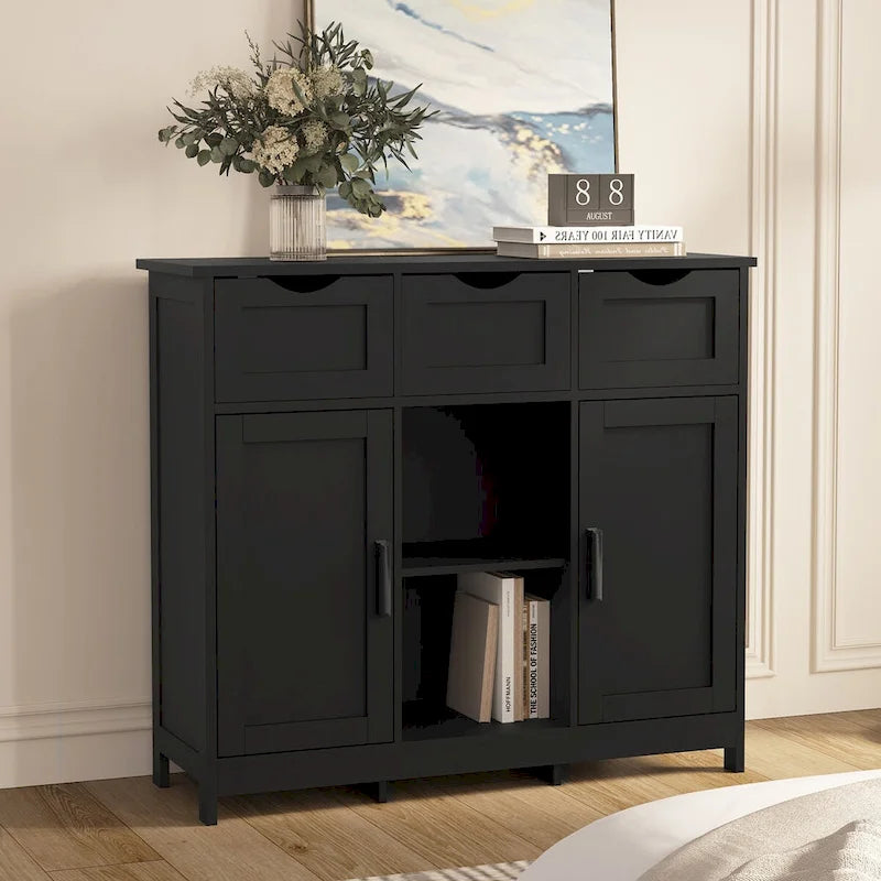 Roomfitters Morden Buffet Sideboard Cabinet with Doors and Drawers - Stylish Coffee Bar and Storage Solution - image 9