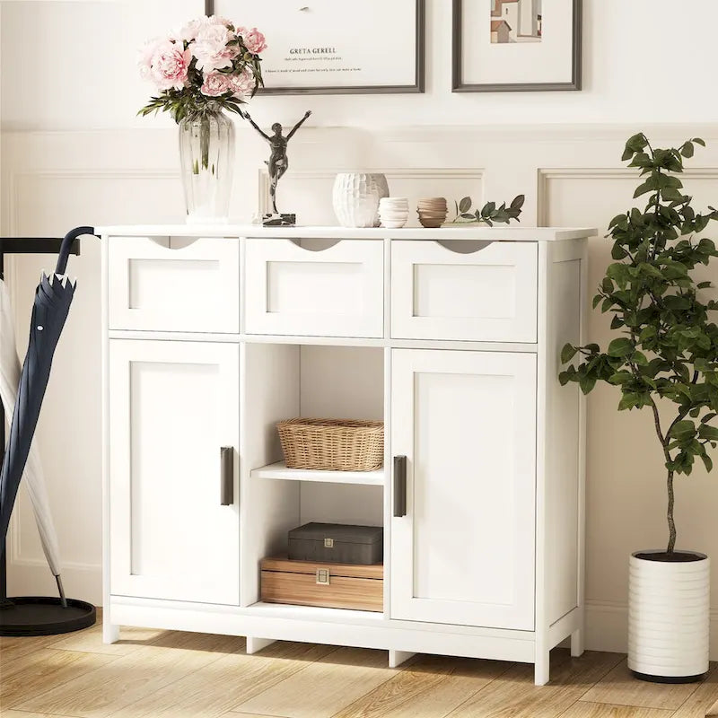 Roomfitters Morden Buffet Sideboard Cabinet with Doors and Drawers - Stylish Coffee Bar and Storage Solution - image 1