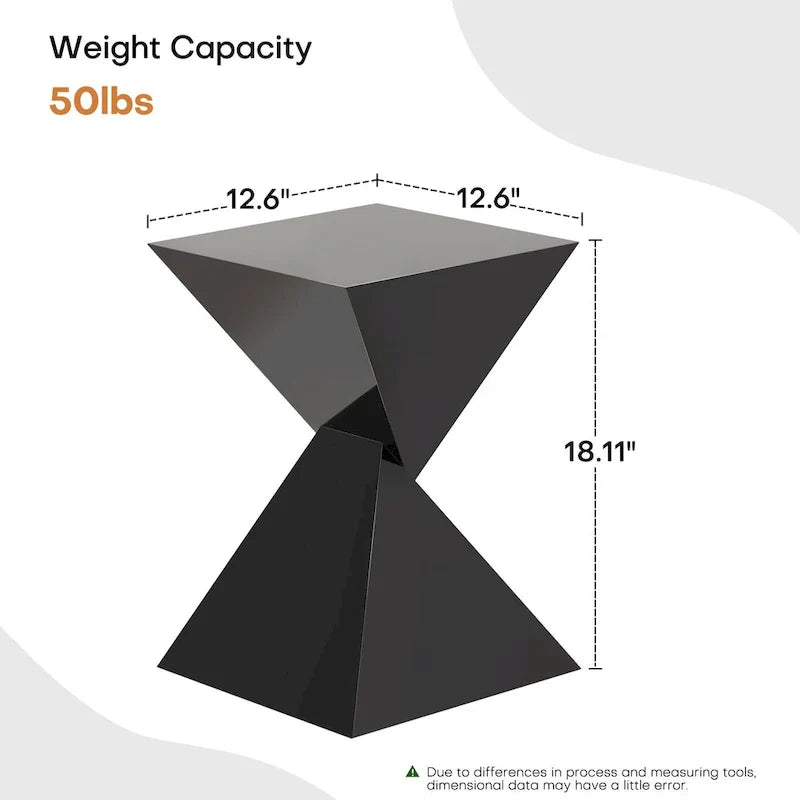 Contemporary Acrylic Accent End Table for Outdoor Use - Dimensions: 18.11"H x 12.6"W x 12.6"L - image 29