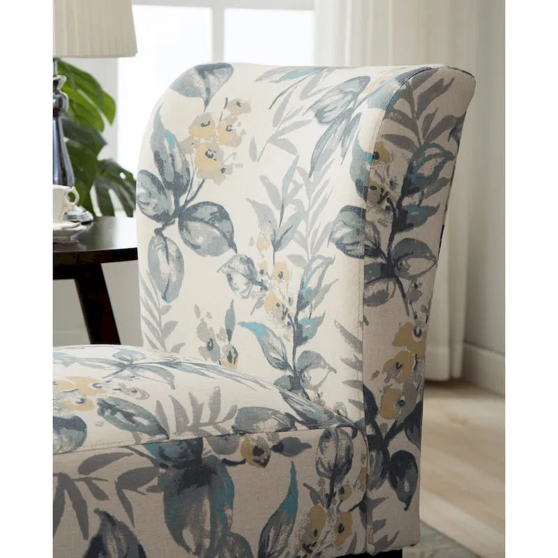 Blue Leaves 29.13 Upholstered Accent Chair featuring Wooden Legs - image 7