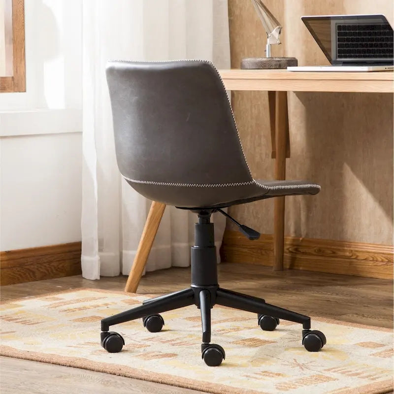 Roundhill Furniture Cesena 360° Swivel Office Chair with Faux Leather and Air Lift - image 17