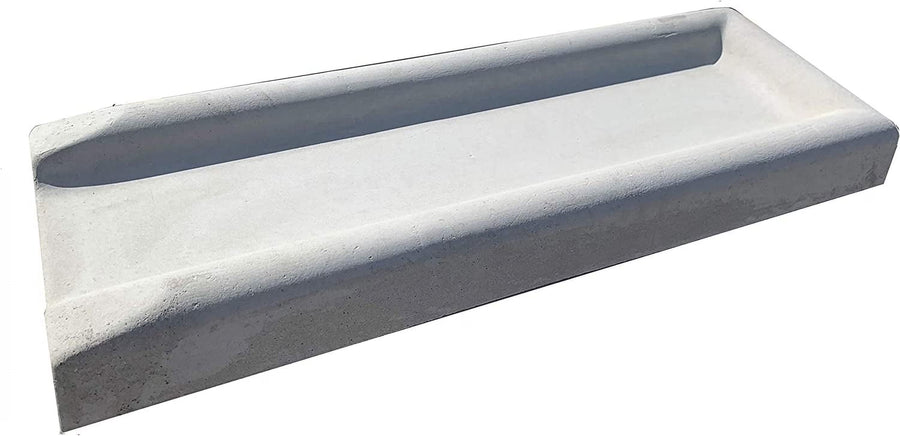 Nucast Precast Concrete Splash Block for Water and Rain Drainage from Home, Gutter, Downspout 3" x 11" Wide x 30" - image 1