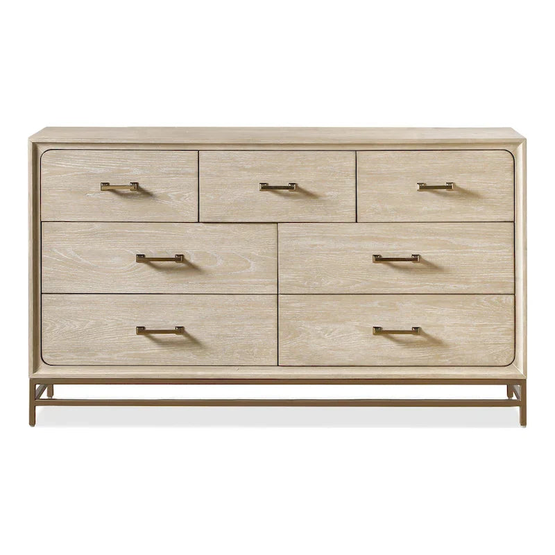 Drayden Transitional Solid Wood 7-Drawer Dresser with Metal Legs by Furniture of America - image 10