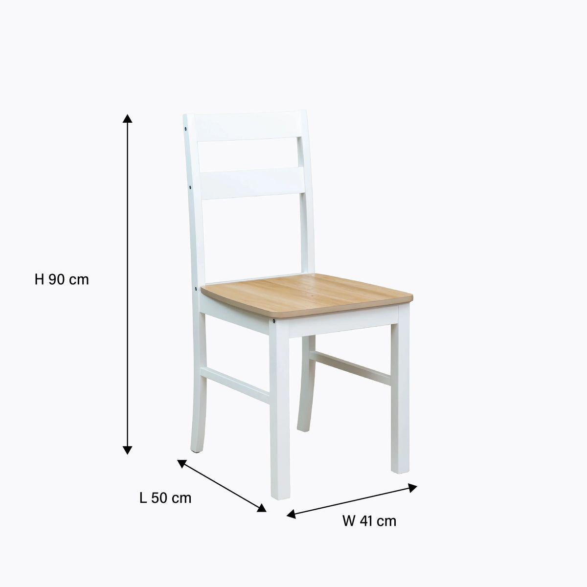 Mainstays 5-Piece Dining Set, 1 Table and 4 Chairs, White, MDF and Rubberwood, Indoor, 46" L x 29" W x 30" H Table - image 11
