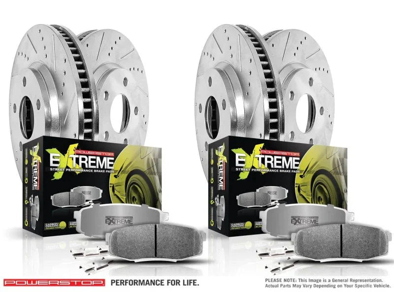 Power Stop - Front and Rear Z26 Street Warrior Brake Kit K6327-26 - image 1