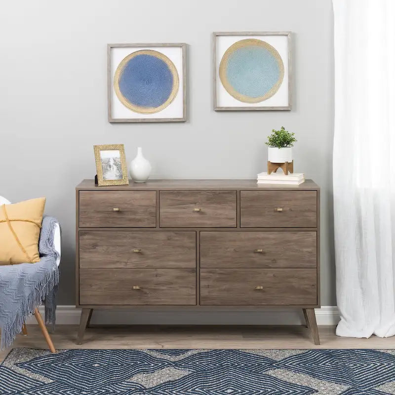 Prepac Milo 7-Drawer Dresser in Mid-Century Modern Style - image 12