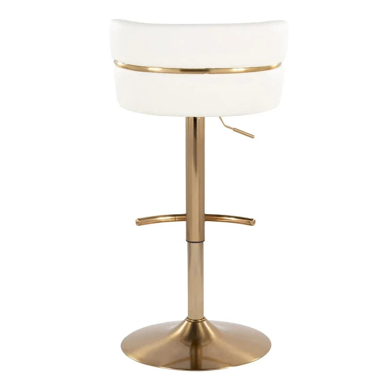 Set of 2 Silver Orchid Lena Adjustable Bar Stools with Rounded T Footrest - image 35