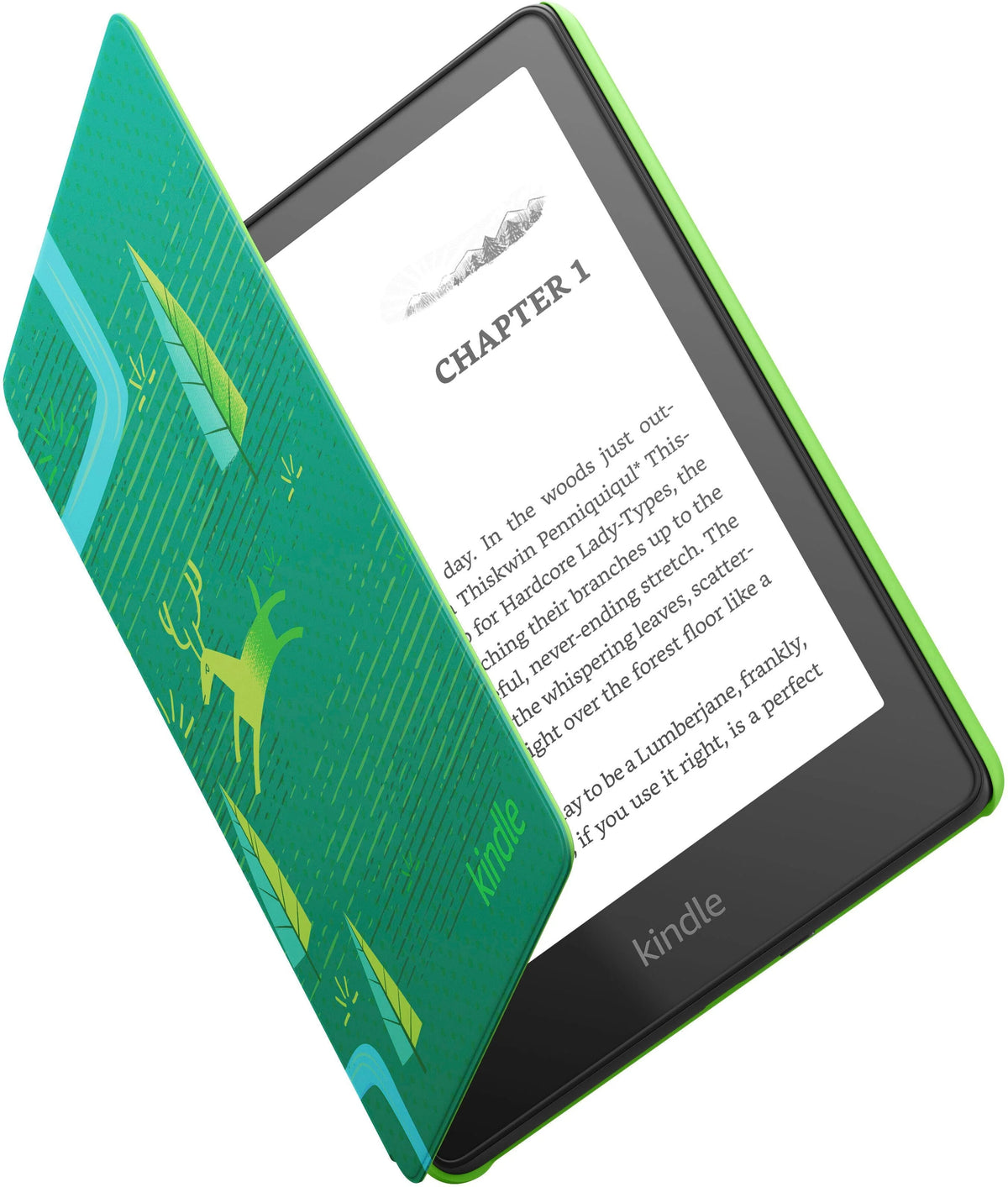 Amazon – Kindle Paperwhite Kids E-Reader 6.8′′ display with kid-friendly cover – 16GB – 2022 – 2023 – Emerald Forest - image 2