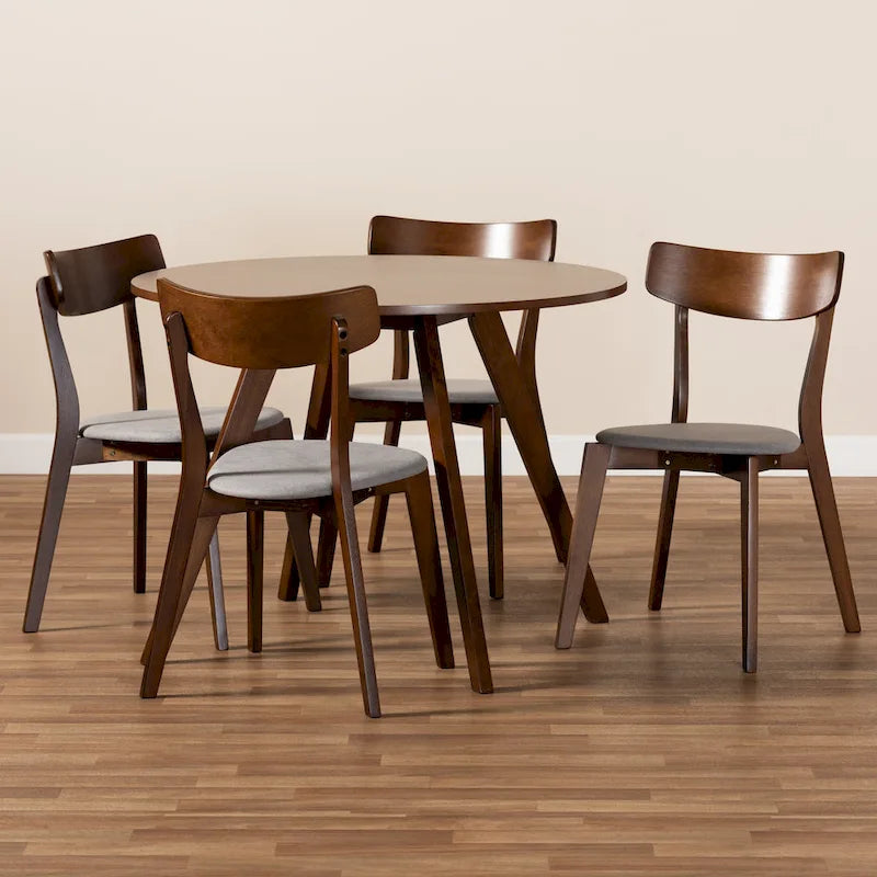 Rika 5-Piece Mid-Century Modern Transitional Dining Set - image 18