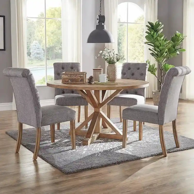 iNSPIRE Q Artisan Benchwright X-Base 48-Inch Round Dining Set - image 10