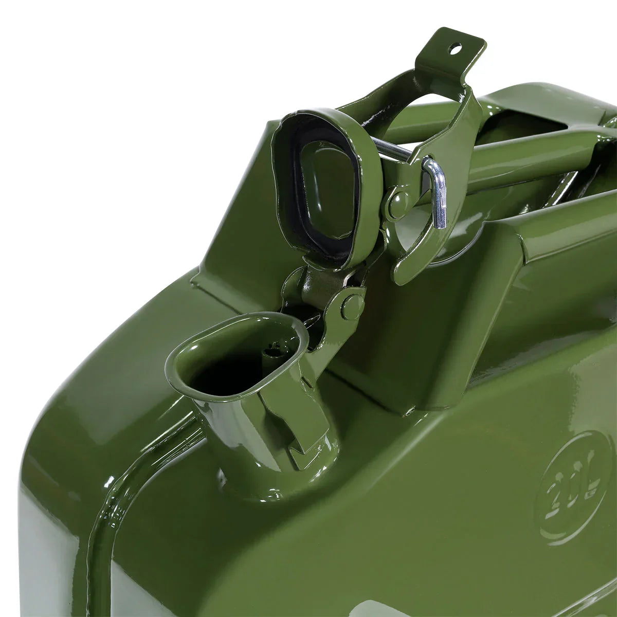 Gallon 20L Jerry Can Gas Diesel Fuel Steel Tank Green Holder mount - image 5