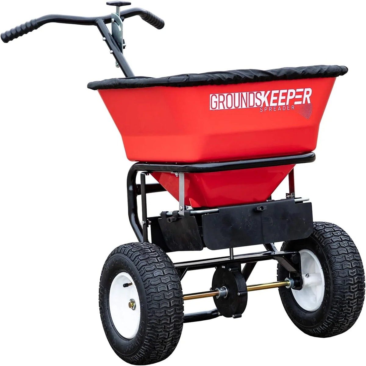 Walk Behind Push Spreader, 100lb Capacity, For Salt, Ice & Snow Melt, Included Grate & Cover With Enclosed Gearbox for Protection. - image 15
