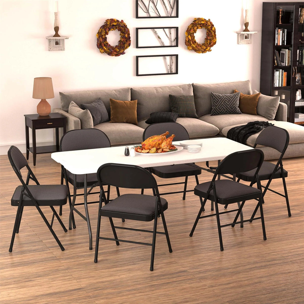 Cosco 6 Foot Folding Table in White Speckle - image 11