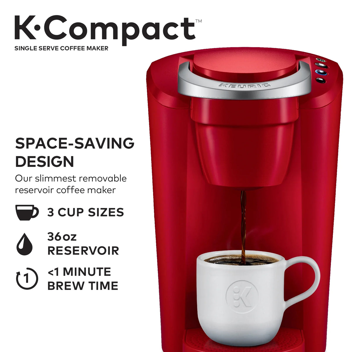 Keurig K-Compact Single-Serve K-Cup Pod Coffee Maker, Black - image 11
