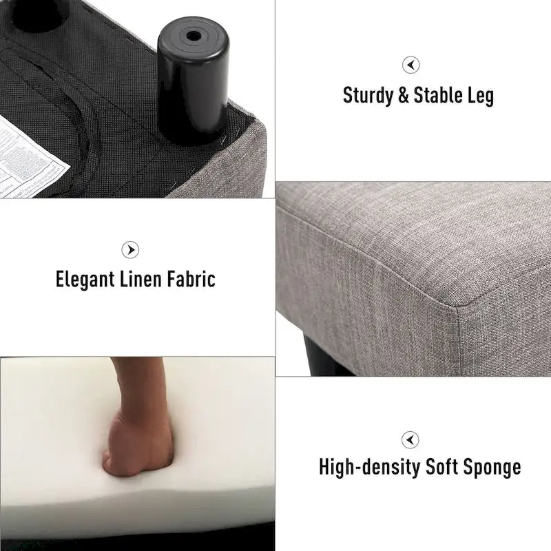 Copper Grove Chaparro Contemporary Linen Footrest Ottoman - image 4