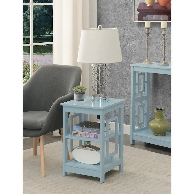 Convenience Concepts Town Square End Table Featuring Shelves - image 16