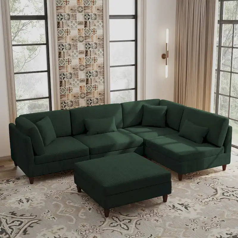Modular Sectional Sofa with Ottoman and Configurable Design - image 32