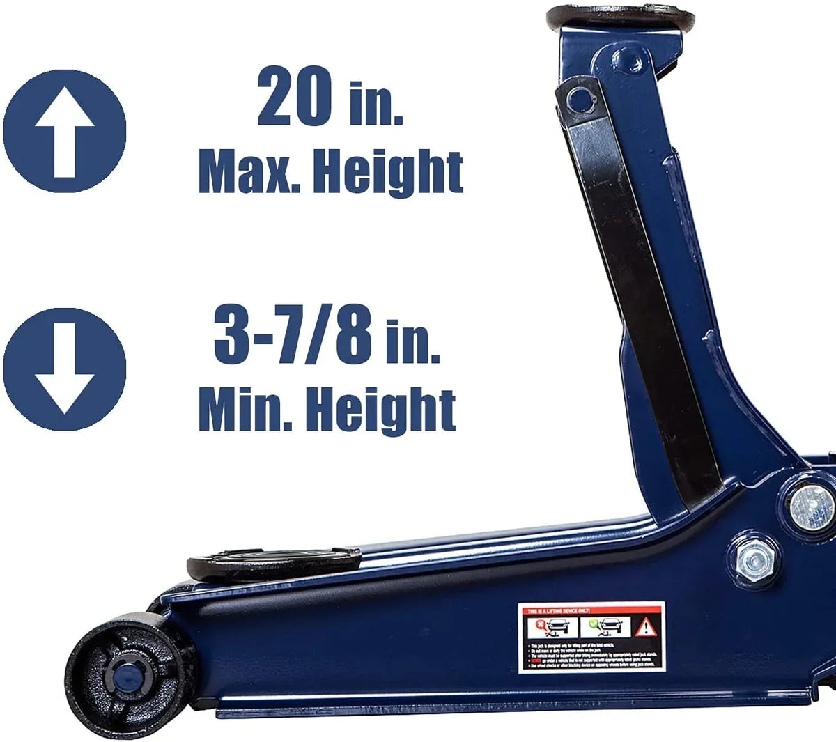 2025 4 Ton Heavy Duty Low Profile Hydraulic Floor Jack Speedy Lift Garage Car Jack, Blue, W847U - image 2