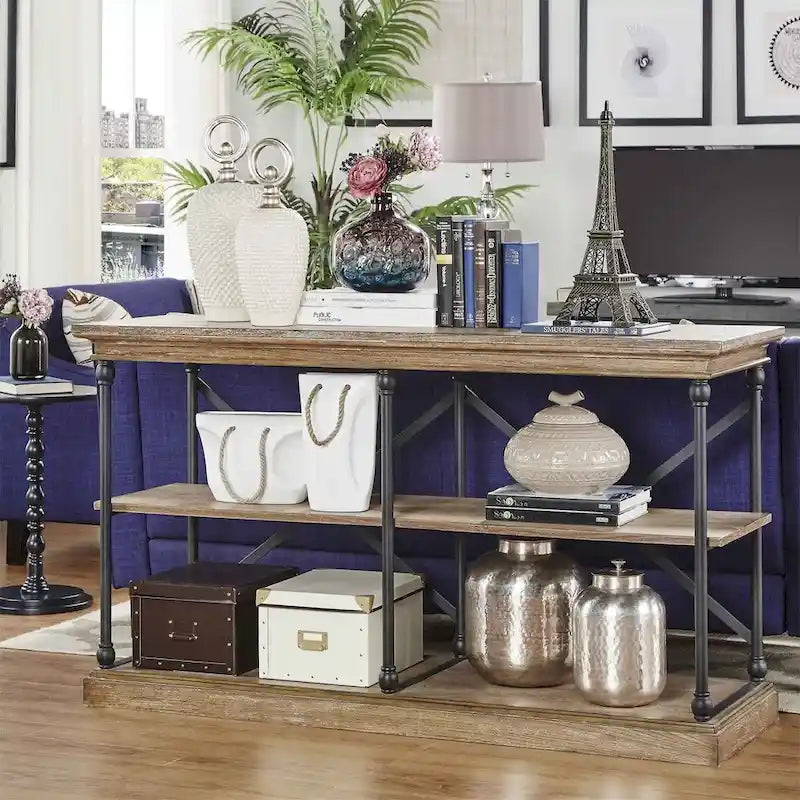 iNSPIRE Q Artisan Barnstone Iron and Wood Entryway Console Table - image 5