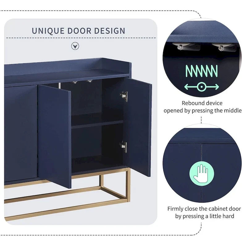 47.2-Inch Modern Sideboard/Buffet with Spacious Table and Four Doors - image 15