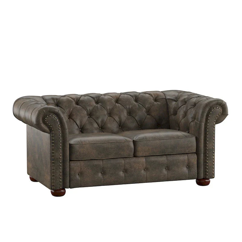 iNSPIRE Q Artisan Knightsbridge Tufted Chesterfield Loveseat - image 4