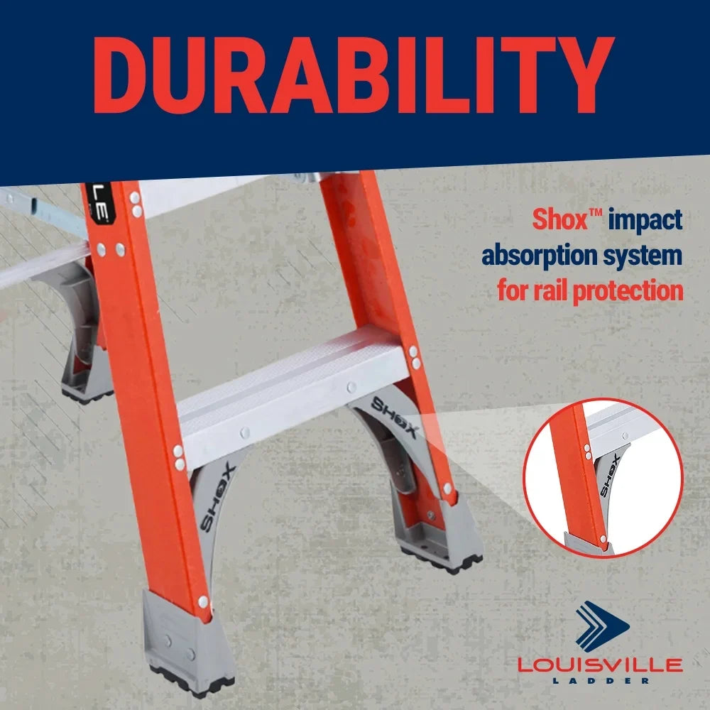 Louisville Ladder 12 - Foot Fiberglass Step Ladder, 300 - Pound Load Capacity, Type IA, FS1512 - image 2